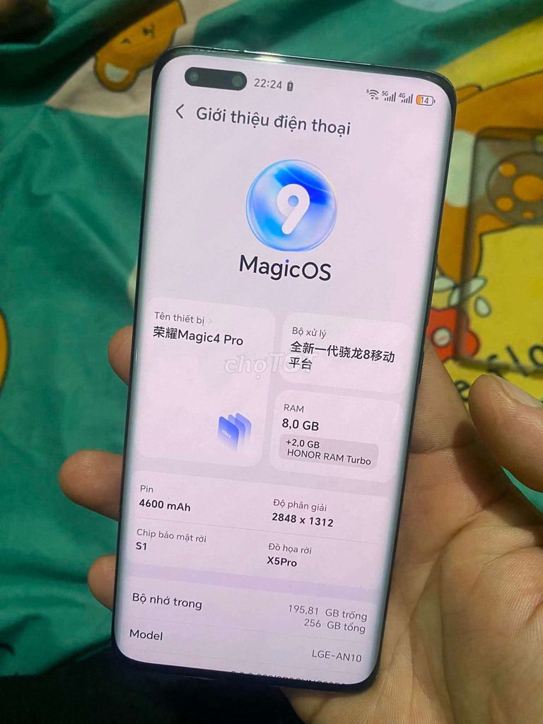 Honor Magic4 Pro 256GB Đen. Mua bán Điện thoại tại Huyện Hóc Môn Tp Hồ Chí Minh được đăng bởi Nguyễn Văn Tần hình 1
