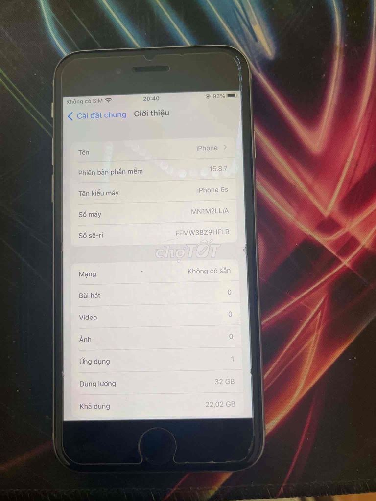 Apple iPhone 6s 32GB Bạc 95%. Mua bán Điện thoại tại Quận Cầu Giấy Hà Nội được đăng bởi Trungg Thành hình 1