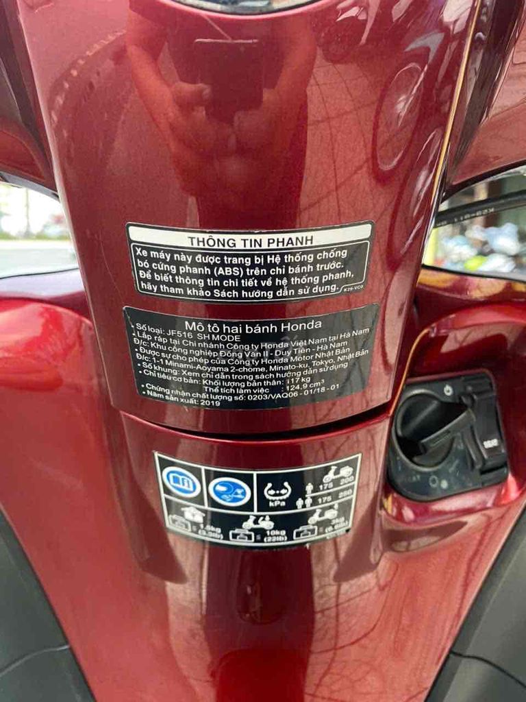 Honda SH Mode 2019 ABS Đỏ 22000 km. Mua bán Xe máy tại Quận Ninh Kiều Cần Thơ được đăng bởi CHXM Tân Liên Hưng 2 hình 5