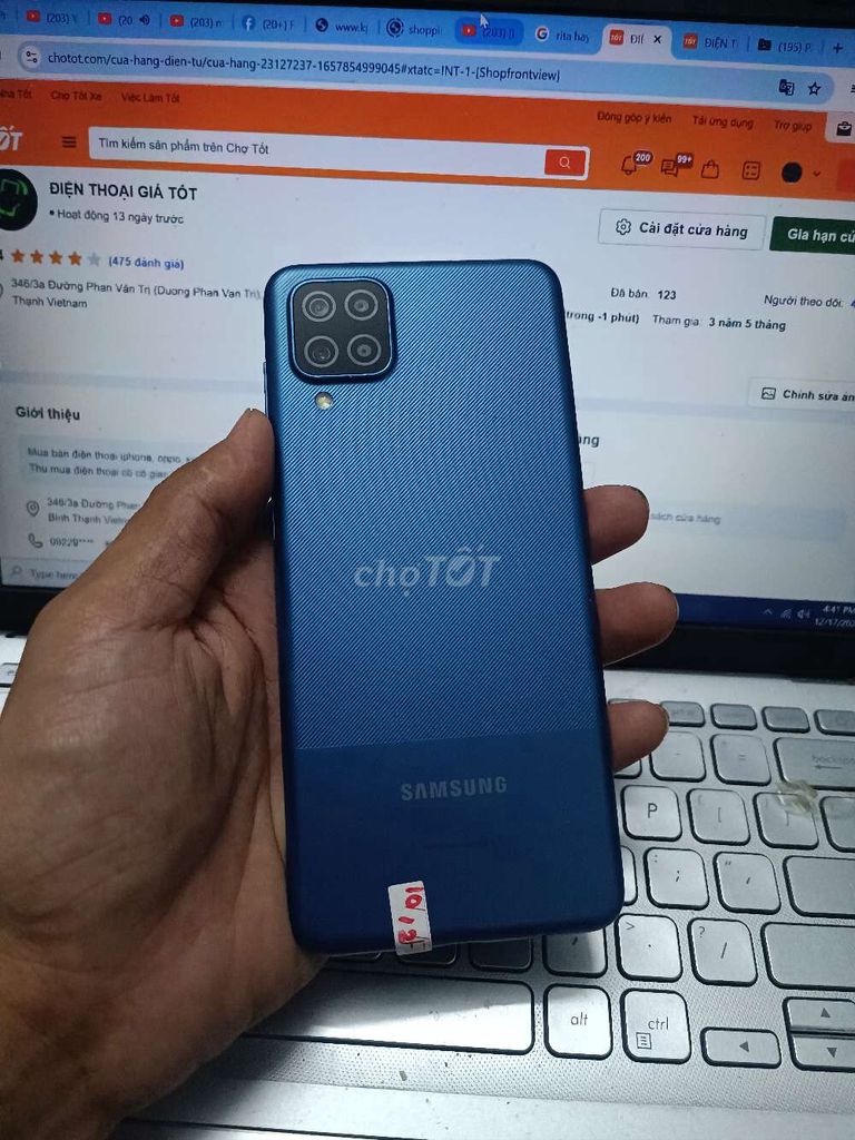 SAMSUNG A12 4GB.128GB PIN 5000 ZIN ĐẸP FULL CN. Mua bán Điện thoại tại Quận Bình Thạnh Tp Hồ Chí Minh được đăng bởi Dân Mobile hình 1