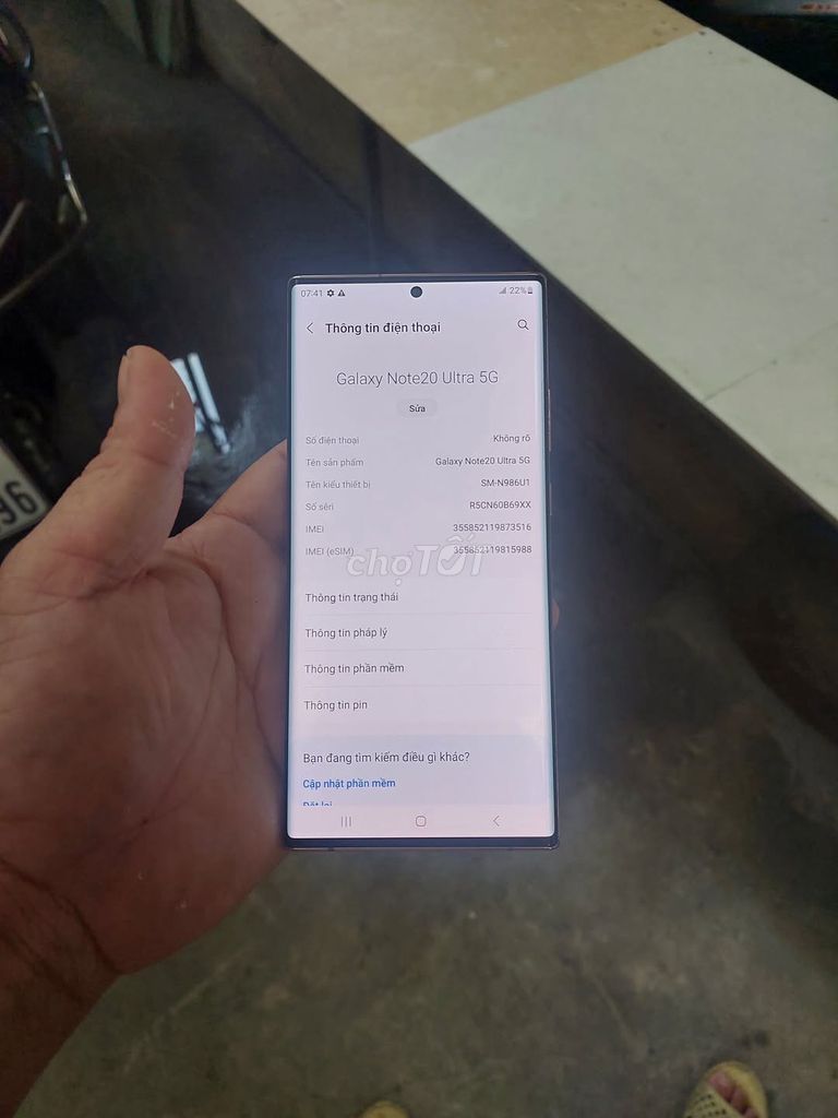 Samsung Galaxy Note20 Ultra 128GB Đen 2 sim 99%. Mua bán Điện thoại tại Thành phố Thuận An Bình Dương được đăng bởi Hội Đồ Điện Tử hình 1