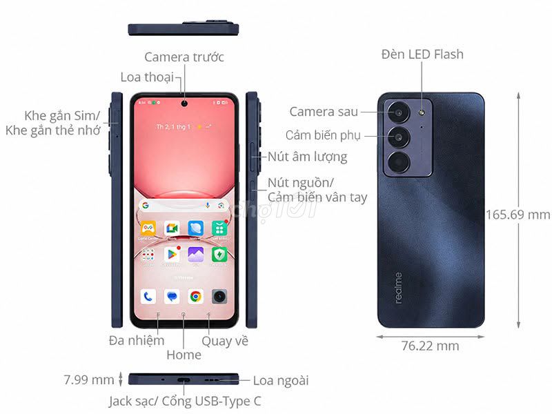 Realme C75x 8GB/256GB Đen Kháng nước, NFC. Mua bán Điện thoại tại Quận Bình Tân Tp Hồ Chí Minh được đăng bởi Hội Đồ Điện Tử hình 1