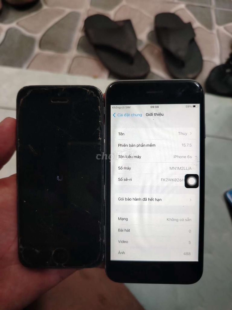 6s 32G zin full icloud hiện