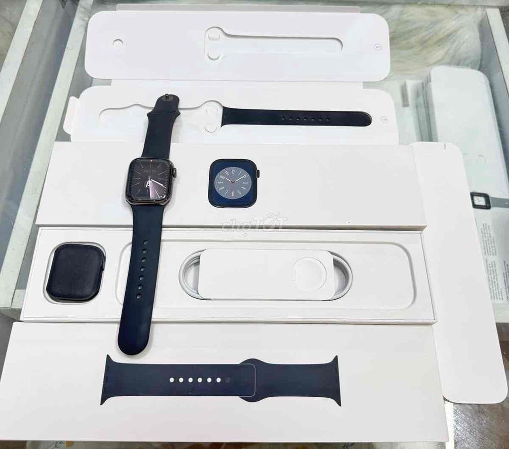 bán apple watch sr8/41 Thép đen máy mới openbox bh