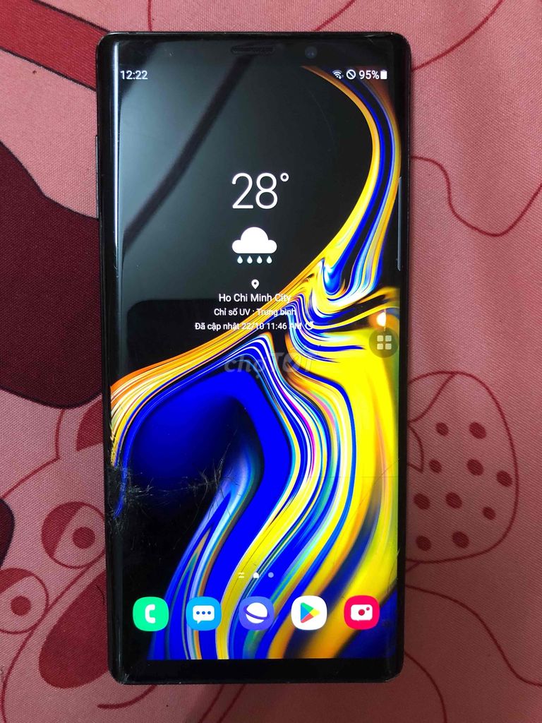 Samsung Galaxy Note 9 nứt, gl giao lưu chữa cháy