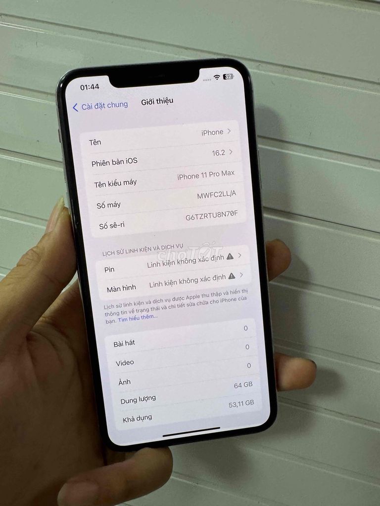 Apple iPhone 11 Pro Max 64GB Trắng. Mua bán Điện thoại tại Thành phố Tân An Long An được đăng bởi lê văn thái hình 1