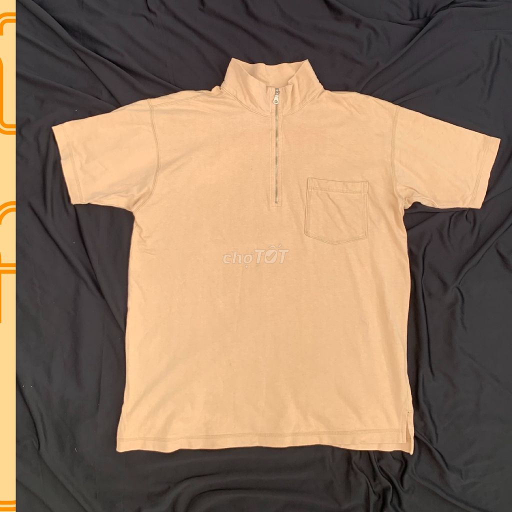 👕ÁO THUN UNIQLO - SIZE XL - MÀU BE - 72-78kg