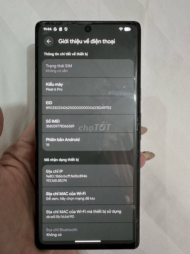Google Pixel 6 Pro 128GB Đen. Mua bán Điện thoại tại Thành phố Thủ Đức Tp Hồ Chí Minh được đăng bởi Nguyễn Trúc Anh hình 1