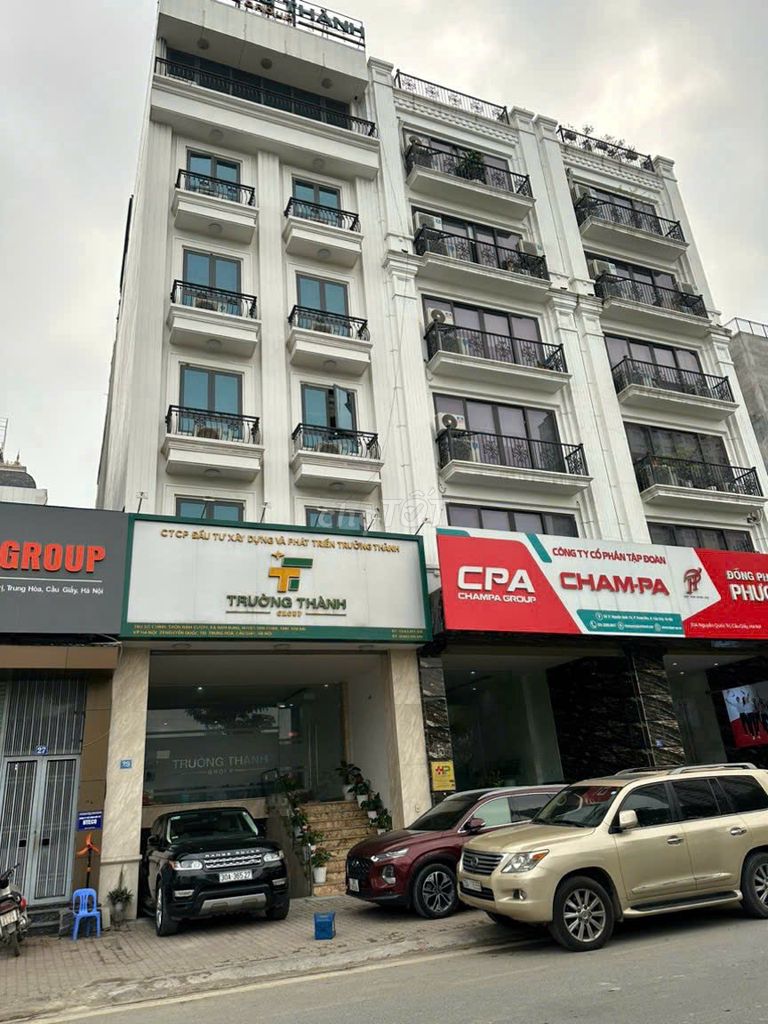 Cho thuê toà nhà văn phòng mặt phố Mễ Trì.Dt 110m*7T,1 hầm.Giá 80tr/th