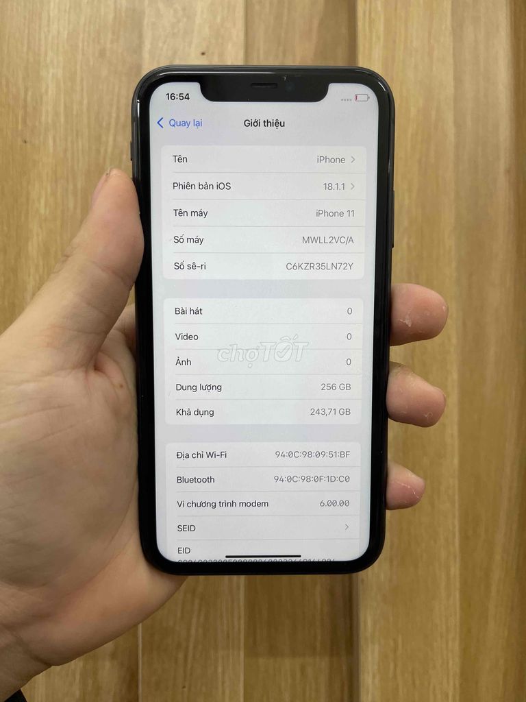 iphone 11 256gb zin all full chức năng giá cực tôt