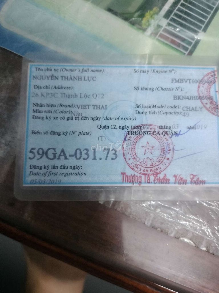 Chaly Việt Thái 50cc biển 59GA_03173. Mua bán Xe máy tại Huyện Hóc Môn Tp Hồ Chí Minh được đăng bởi Vy Nguyễn hình 5