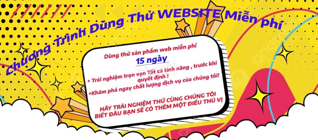 DÙNG THỬ WEBSITE MIỄN PHÍ 100% CÙNG CHÚNG TÔI