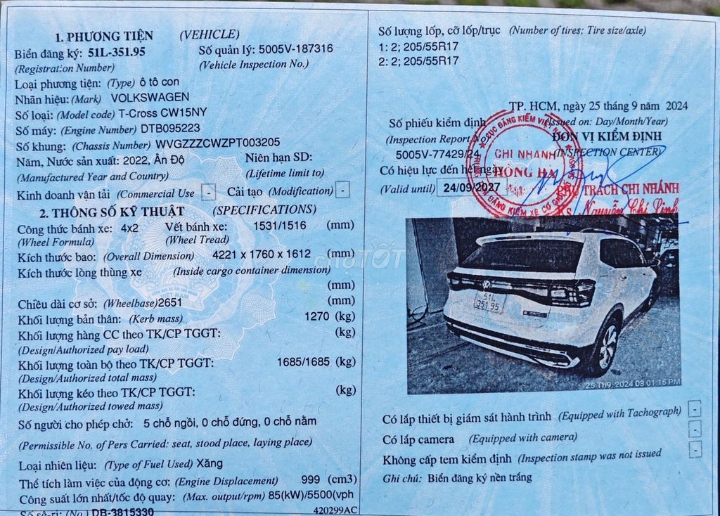 Volkswagen T-Cross 2022 Luxury - 16850 km. Mua bán Ô tô tại Thành phố Thủ Đức Tp Hồ Chí Minh được đăng bởi Phuoc Nguyen hình 4