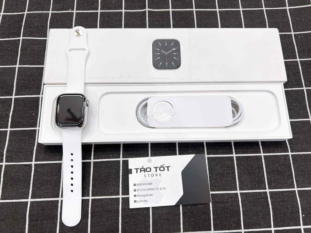 Apple wacth S7/41mm thép trắng LTE mỹ ko esim p9x