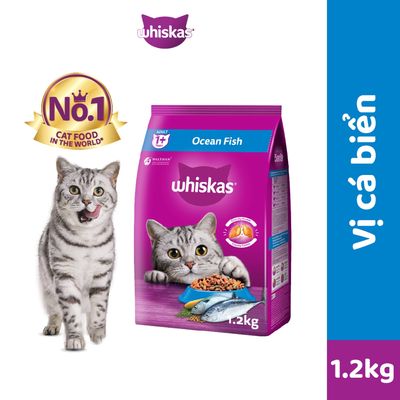 Thức ăn hạt cho mèo vị Cá Biển túi 1,2kg Whiskas