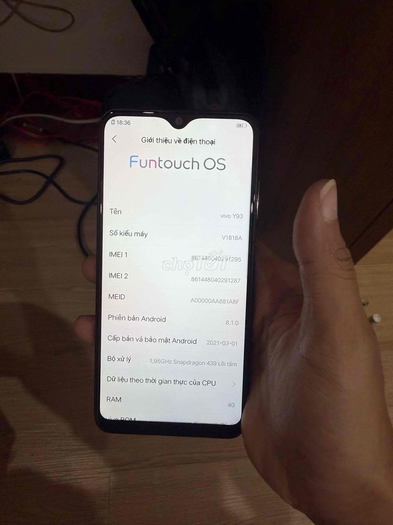 Vivo Y93 64GB Đen. Mua bán Điện thoại tại Thành phố Vũng Tàu Bà Rịa - Vũng Tàu được đăng bởi Thanh Thanh hình 1