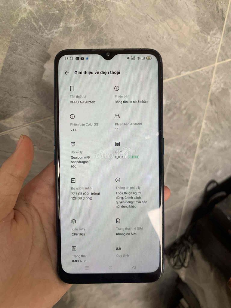 Oppo A9 2020 8GB/128GB Xanh đen. Mua bán Điện thoại tại Quận Cẩm Lệ Đà Nẵng được đăng bởi ngọc lan hình 1
