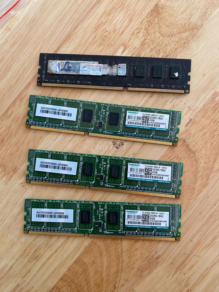 RAM Kingmax DDR3 4GB Bus 1600. Mua bán Linh kiện (RAM, Card...) tại Huyện Quảng Điền Thừa Thiên Huế được đăng bởi Nhật Phương Computer hình 1