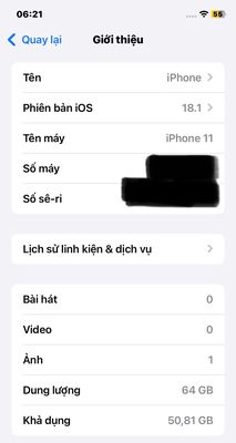 Apple iPhone 11 64GB Đen