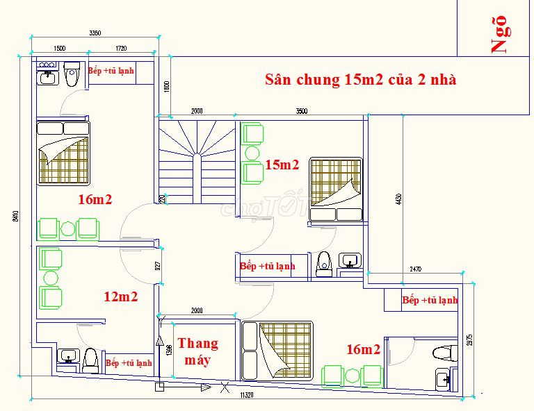 Bán 90,5 m2 ngõ nông, MT 8.5m phố Minh Khai, Hai Bà Trưng, Hà Nội