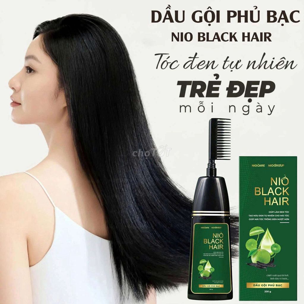 Dầu gội phủ bạc NIO BLACK HAIR Đen 200g. Mua bán Phụ kiện thời trang khác tại Huyện Kiến Thuỵ Hải Phòng được đăng bởi Nguyễn thị lương  hình 1