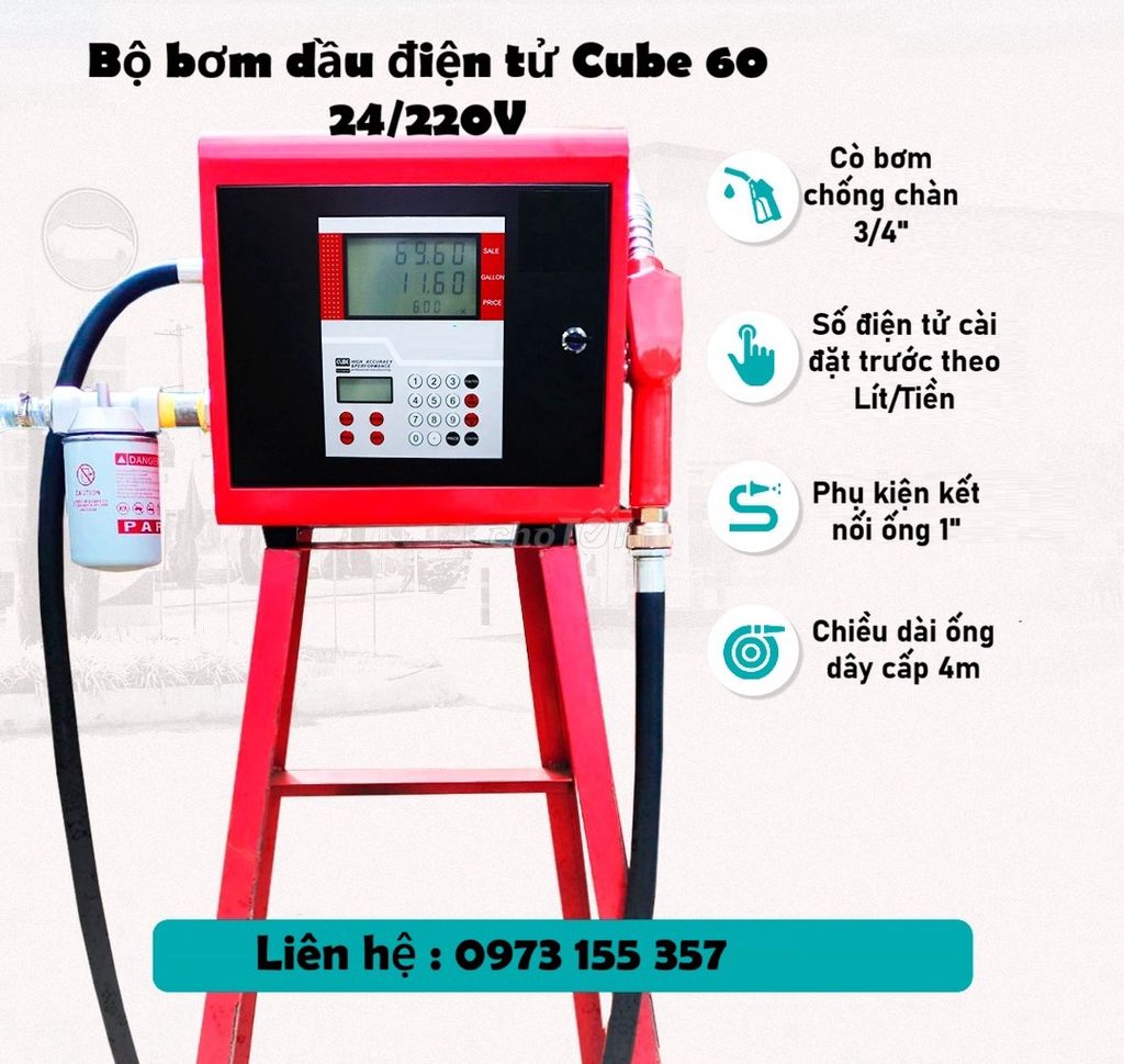 Hộp Bơm dầu điện tử Cube 60AC. Mua bán Đồ chuyên dụng, Giống nuôi trồng tại Quận Long Biên Hà Nội được đăng bởi Mr Minh hình 1