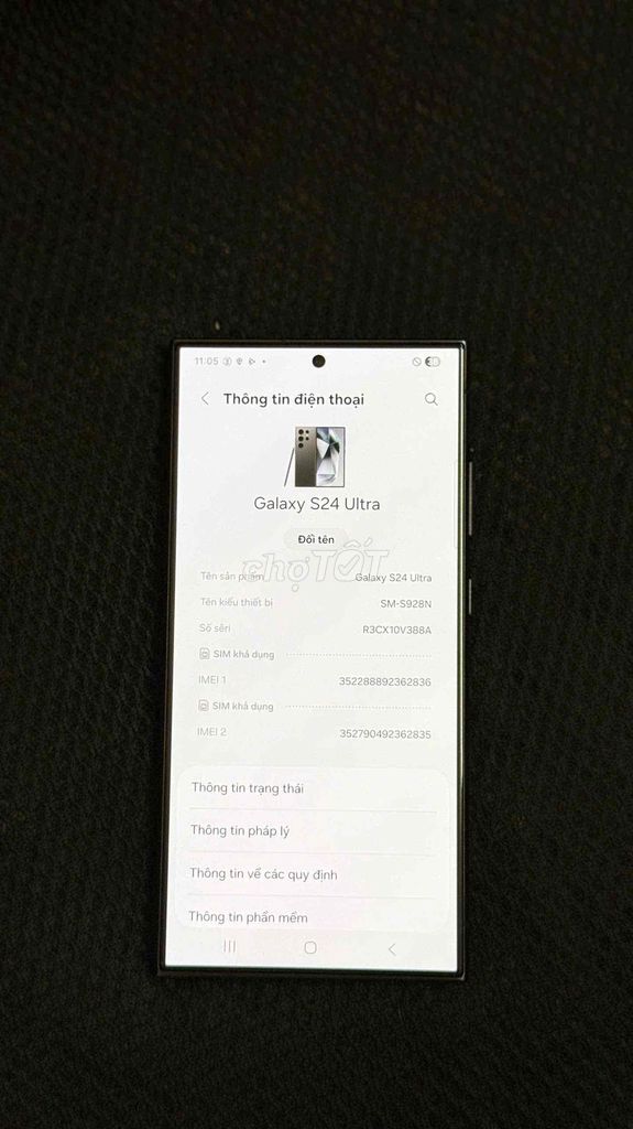 Samsung Galaxy S24 Ultra 512GB Xám. Mua bán Điện thoại tại Quận Ngũ Hành Sơn Đà Nẵng được đăng bởi ttttt hình 1