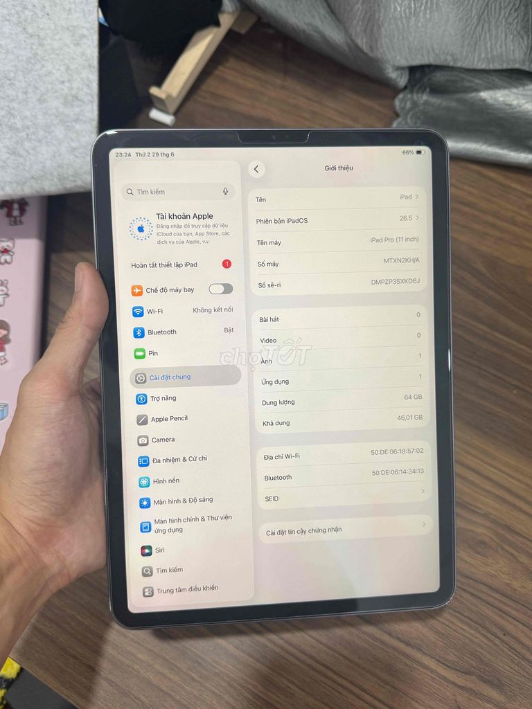 iPad Pro 2018 64GB 11 inch. Mua bán Máy tính bảng tại Quận Bình Thạnh Tp Hồ Chí Minh được đăng bởi Táo Care  hình 1