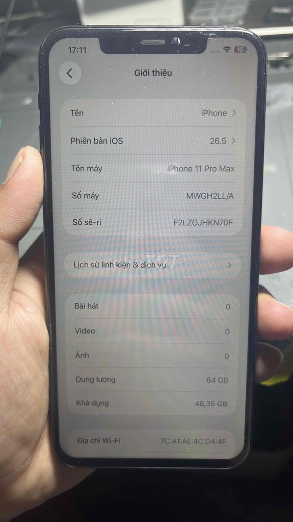 Main iPhone 11 Pro Max 64GB Mất Face ID. Mua bán Linh kiện (RAM, Card...) tại Thành phố Thuận An Bình Dương được đăng bởi Bán Lặt Vặt hình 1