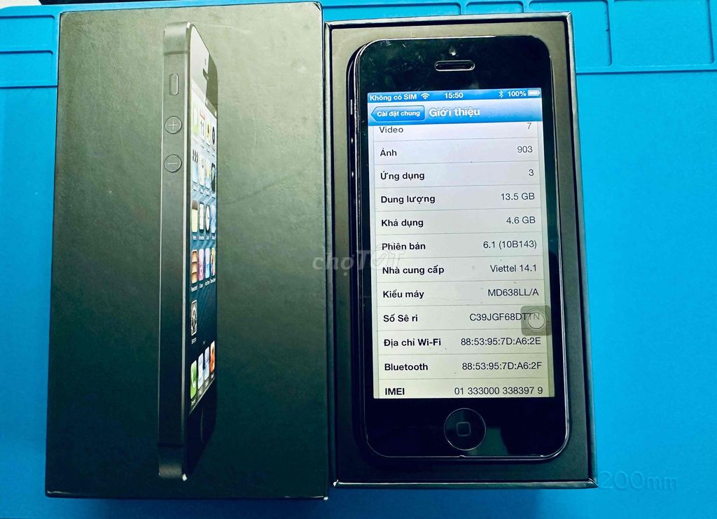 iPhone 5 16GB IOS 6.1 Fullbox. Mua bán Điện thoại tại Quận Gò Vấp Tp Hồ Chí Minh được đăng bởi Phạm Hồng Phước hình 1