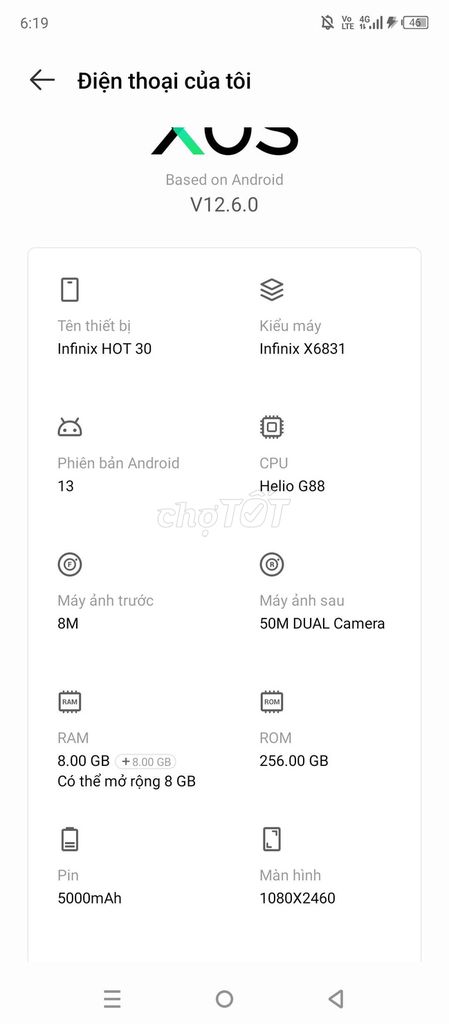Infinix HOT 30 256GB. Mua bán Điện thoại tại Quận Hoàng Mai Hà Nội được đăng bởi Chu văn luân hình 1
