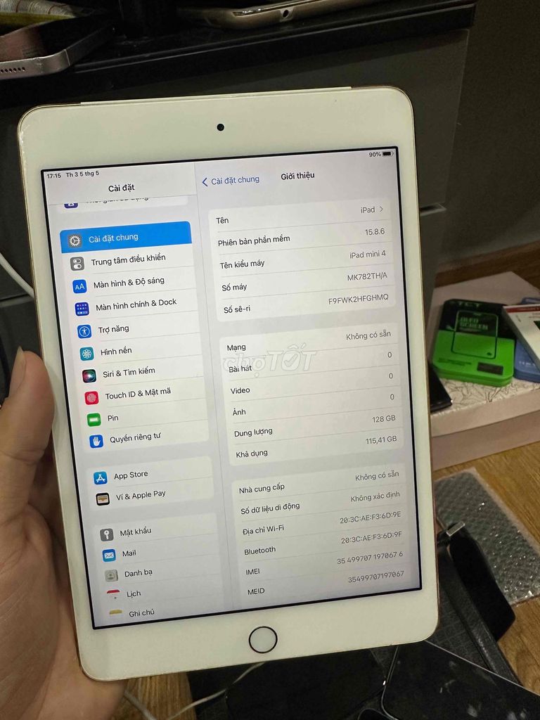 Ipad mini 4 gold 128G xài sim zin full. Mua bán Máy tính bảng tại Quận Bình Tân Tp Hồ Chí Minh được đăng bởi Mr Zui 18 tuổi rưỡi hình 1