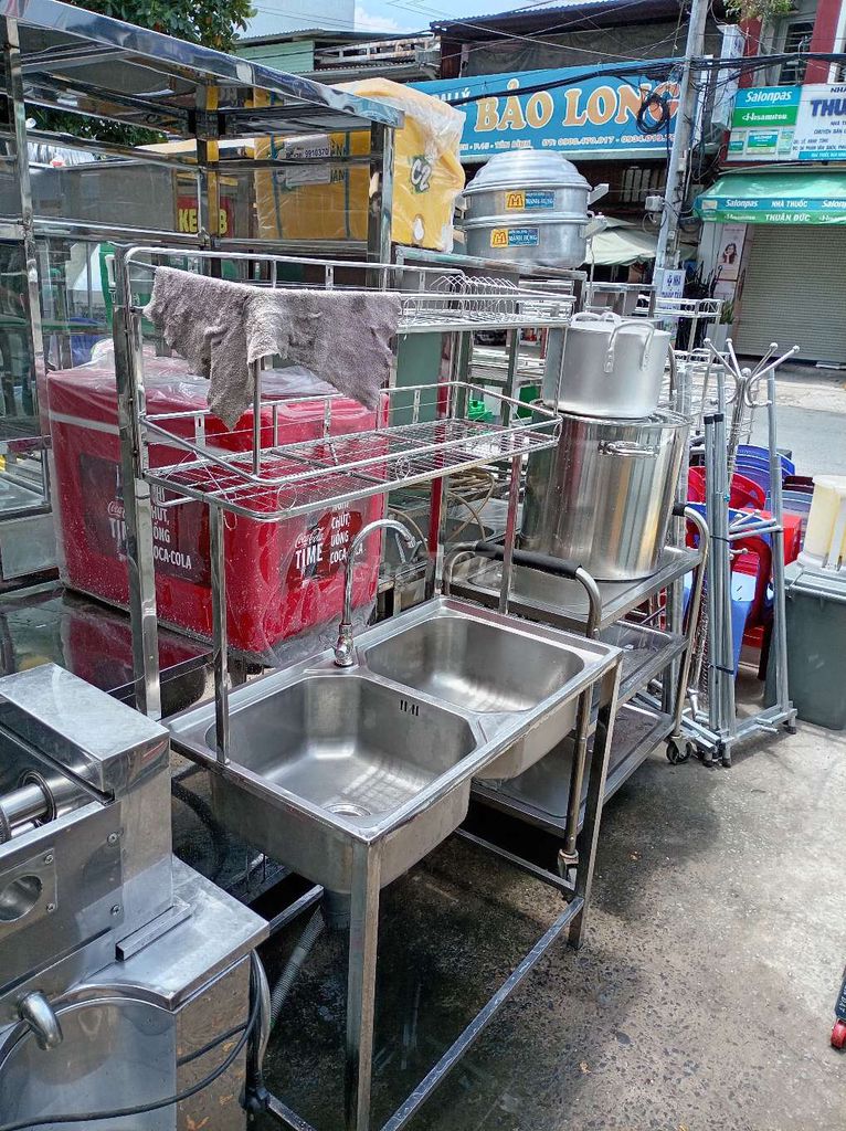 Bồn rửa chén Inox 2 ngăn 50x85cm. Mua bán Thiết bị vệ sinh, nhà tắm tại Quận Tân Bình Tp Hồ Chí Minh được đăng bởi Đặng Văn Công hình 1