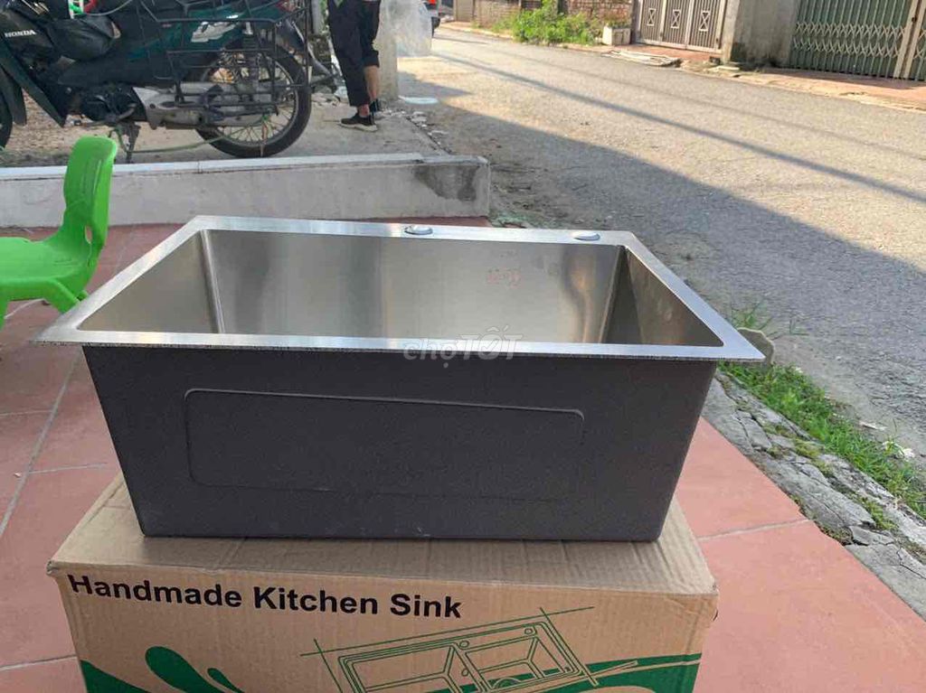 Chậu rửa bát Thép không gỉ 60x45 cm. Mua bán Thiết bị vệ sinh, nhà tắm tại Huyện Gia Lâm Hà Nội được đăng bởi Nguyễn Nghĩa hình 1