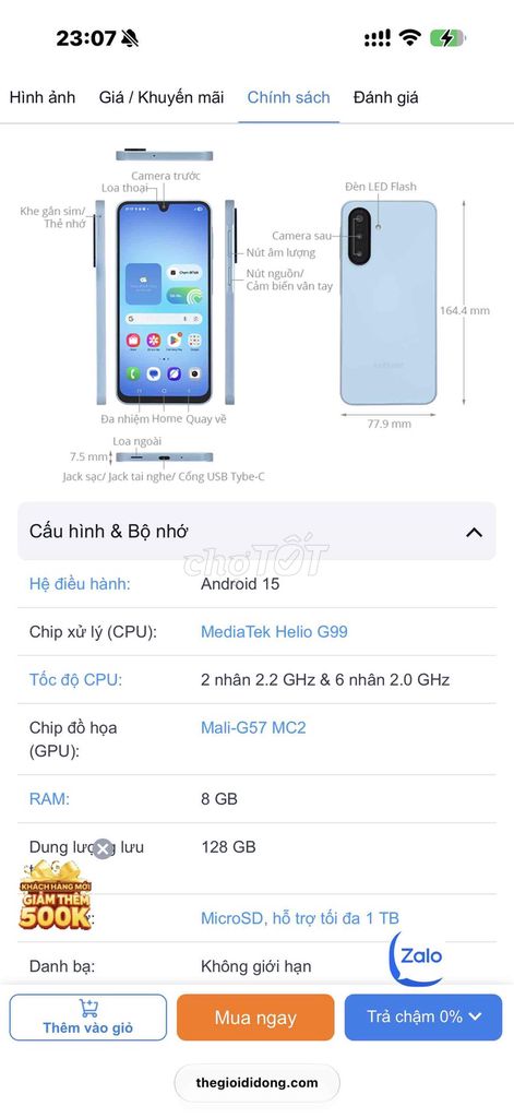 Samsung Galaxy A17 4G 128GB Xanh Dương. Mua bán Điện thoại tại Thành phố Thủ Đức Tp Hồ Chí Minh được đăng bởi Thành hình 1