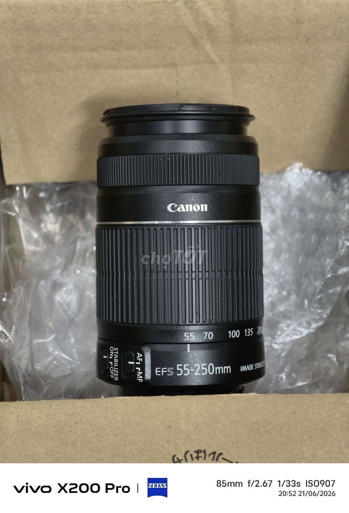 Ống kính Canon 55-250mm IS II Đen Mới 99%. Mua bán Máy ảnh, Máy quay tại Huyện Hải Hà Quảng Ninh được đăng bởi Tiệm Máy Ảnh hình 1