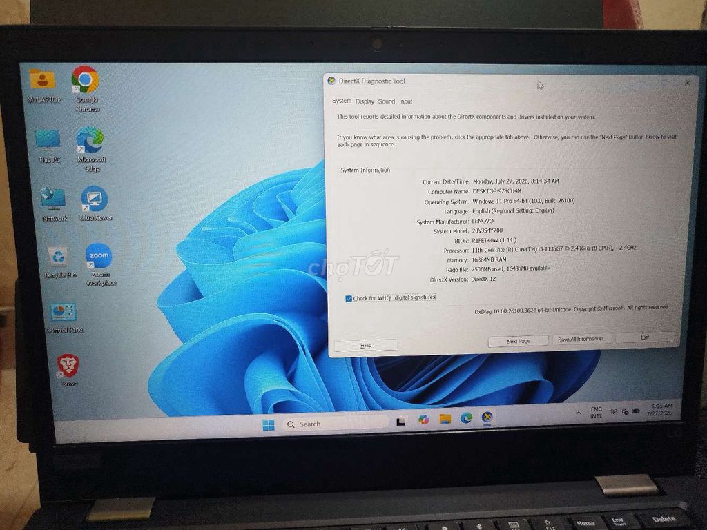 Laptop Lenovo L13 i5 Gen 11 8GB/256GB Đen. Mua bán Laptop tại Quận Tân Bình Tp Hồ Chí Minh được đăng bởi Sua May Tinh hình 1