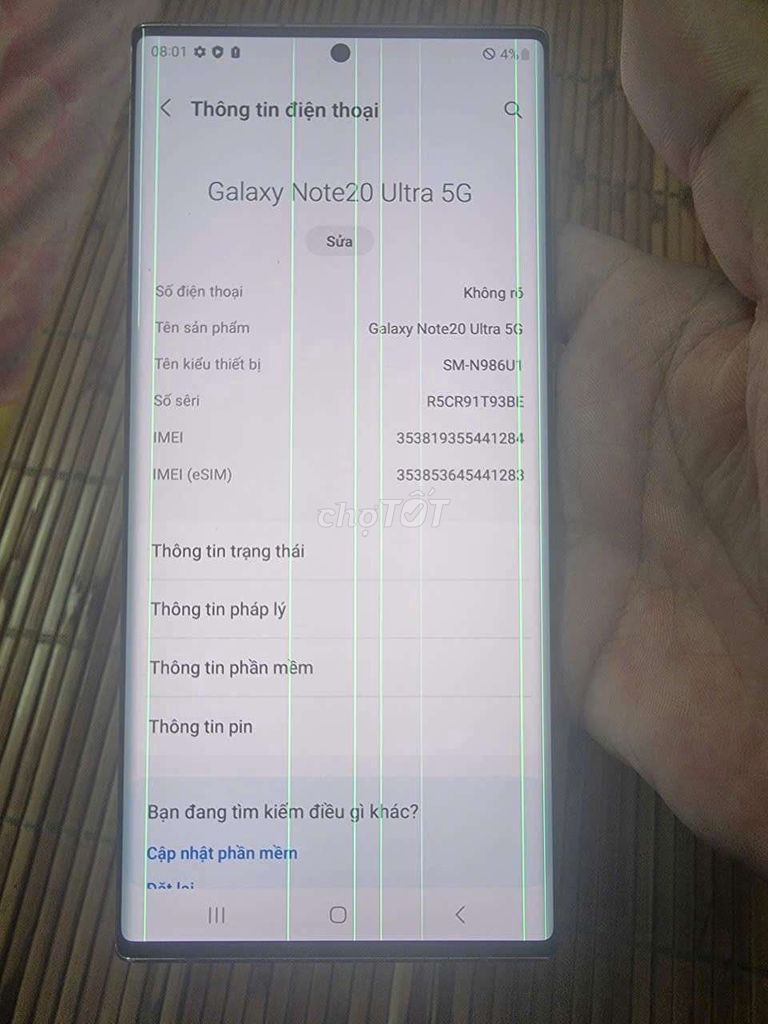 Samsung Galaxy Note 20 Ultra 5G bản Mỹ. Mua bán Điện thoại tại Quận Bình Tân Tp Hồ Chí Minh được đăng bởi Bình Thường Thôi  hình 1