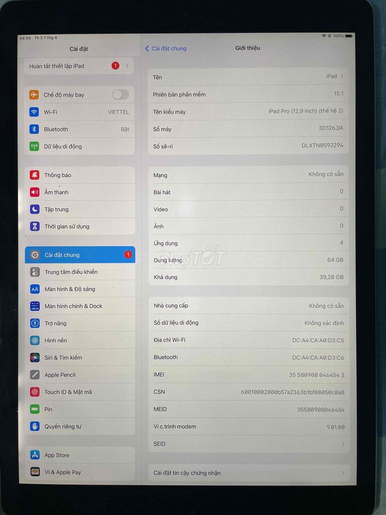 Apple iPad Pro (2017) 12.9 inch 64GB. Mua bán Máy tính bảng tại Quận Cẩm Lệ Đà Nẵng được đăng bởi Nguyễn Lĩnh hình 1