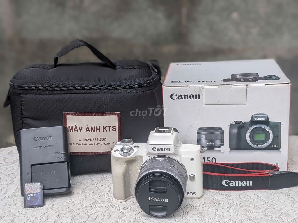 [Máy ảnh KTS] Canon M50 Trắng 15-45mm . Mua bán Máy ảnh, Máy quay tại Quận 6 Tp Hồ Chí Minh được đăng bởi may anh KTS hình 1