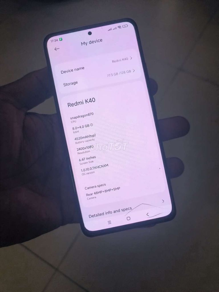 Xiaomi Redmi K40 128GB Đen. Mua bán Điện thoại tại Quận Hai Bà Trưng Hà Nội được đăng bởi Quang Minh hình 1