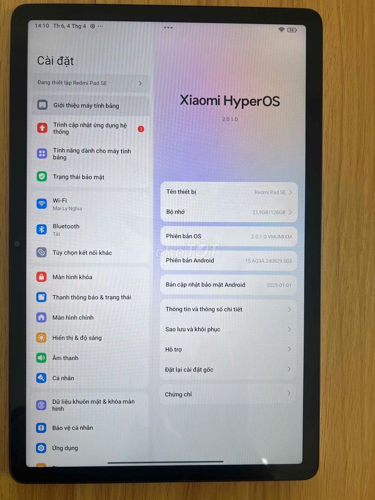 Redmi Pad SE, Ram 6G, Bộ Nhớ 128G, 11 inch. Mua bán Máy tính bảng tại Thành phố Long Xuyên An Giang được đăng bởi Laptop Mai Lý Nghĩa hình 6
