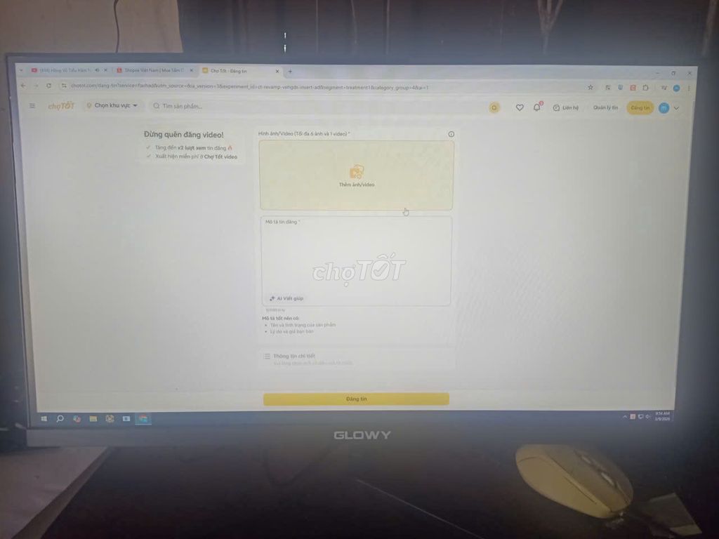Màn hình Glowy 22 inch 100Hz. Mua bán Phụ kiện (Màn hình, Chuột...) tại Thị xã La Gi Bình Thuận được đăng bởi minh man hình 1