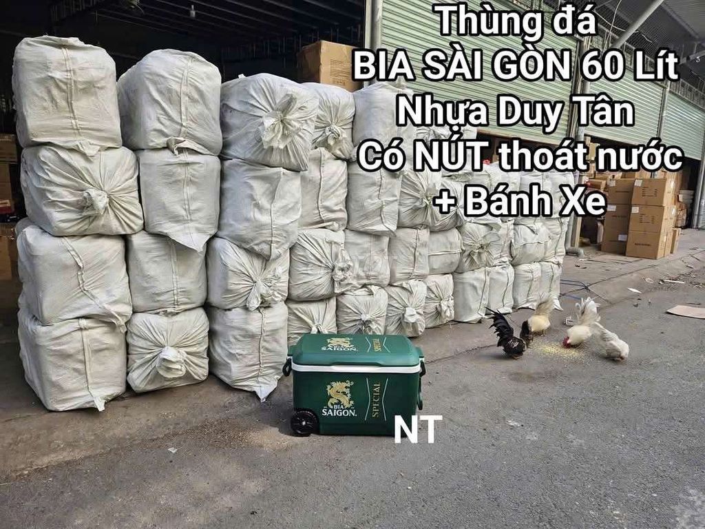 THÙNG ĐÁ NHỰA DUY TÂN 60L CÓ BÁNH XE