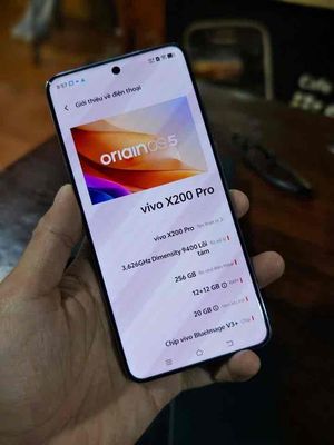 ViVo x200 pro 12/256 full box đẹp pin 100%. Mua bán Điện thoại tại Huyện Bàu Bàng Bình Dương được đăng bởi Long