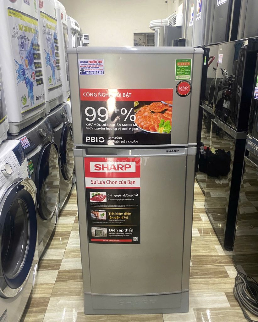 TỦ LẠNH SHARP 170L NHẸ ĐIỆN GIAOLẮP BẢOHÀNH TẬNNHÀ. Mua bán Tủ lạnh tại Quận Bình Thạnh Tp Hồ Chí Minh được đăng bởi PHƯỚC THƯ Kho Điện Máy hình 1