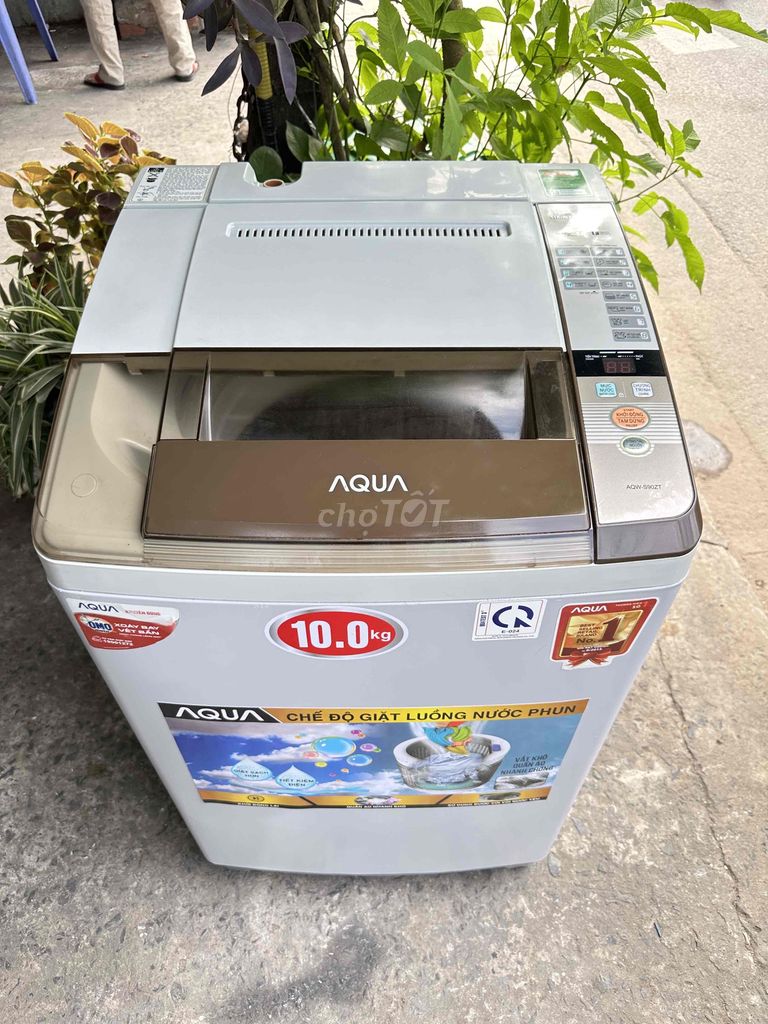 Máy Giặt AQUA 10kg.giặt êm,vắt khô,freeship