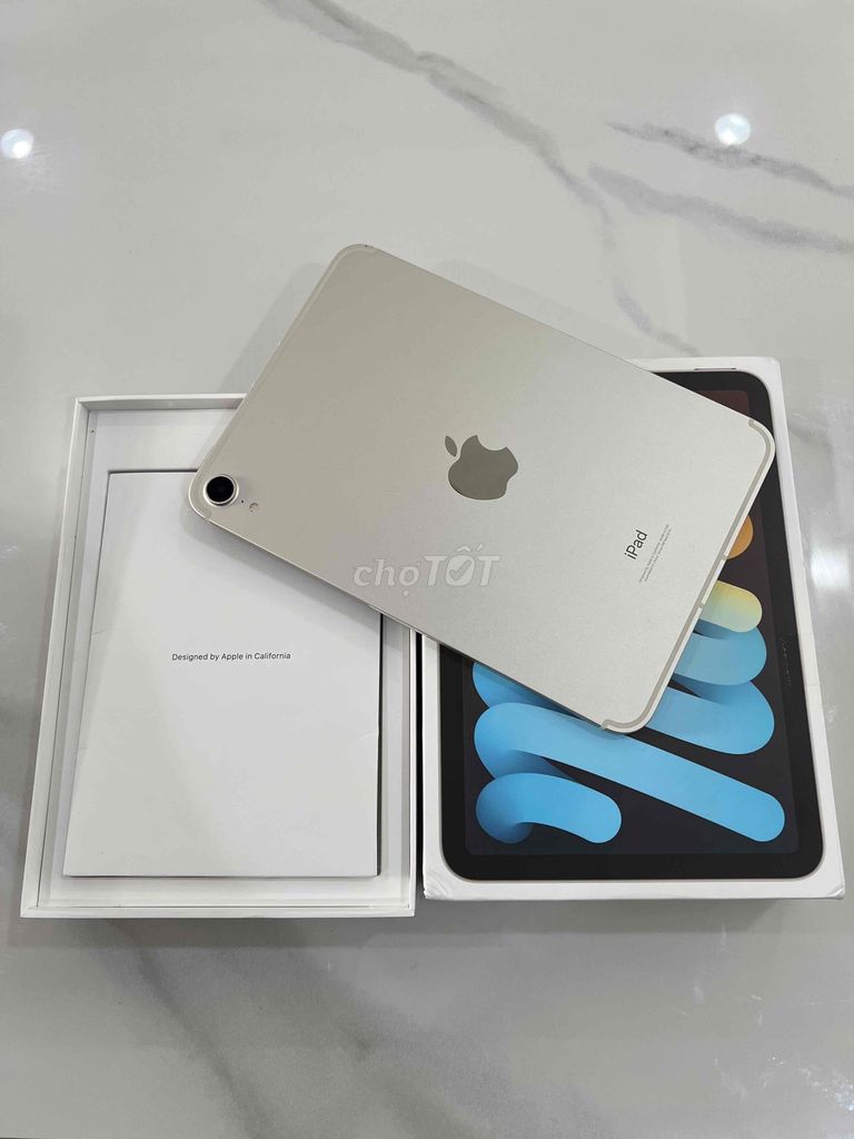 Ipad Mini 6 Starlight 64gb 5G Đẹp Fullbox Pin 100%