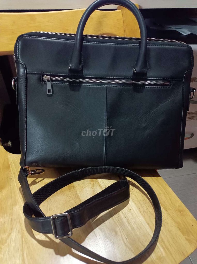 Cặp công sở nam da bò Mill của Bụi Leather