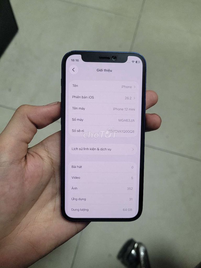 Apple iPhone 12 mini 64GB Xanh. Mua bán Điện thoại tại Quận Nam Từ Liêm Hà Nội được đăng bởi Cái Giề hình 1